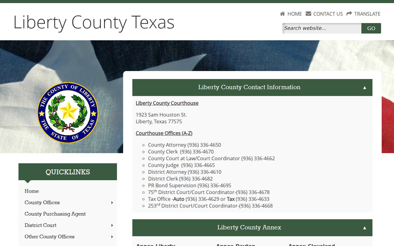 Liberty County civil docket office directory