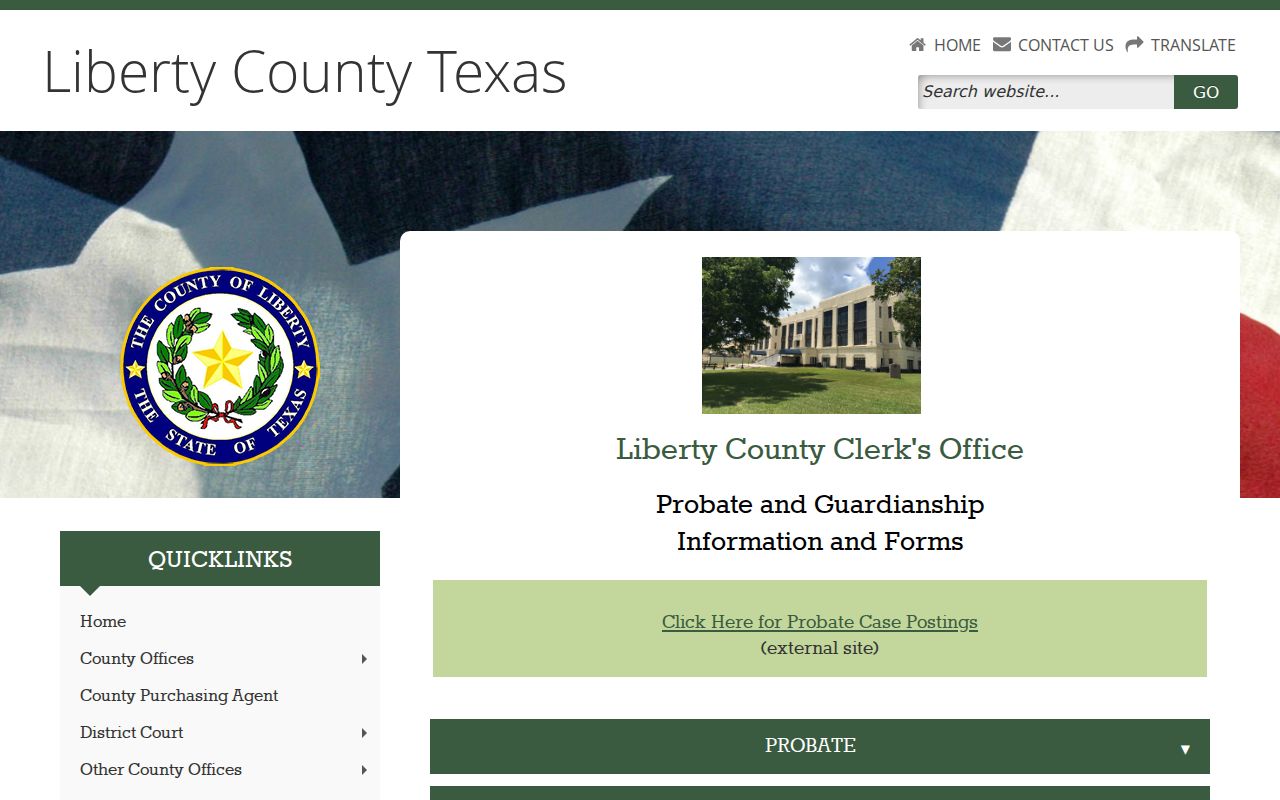 Liberty County civil docket guardianship page