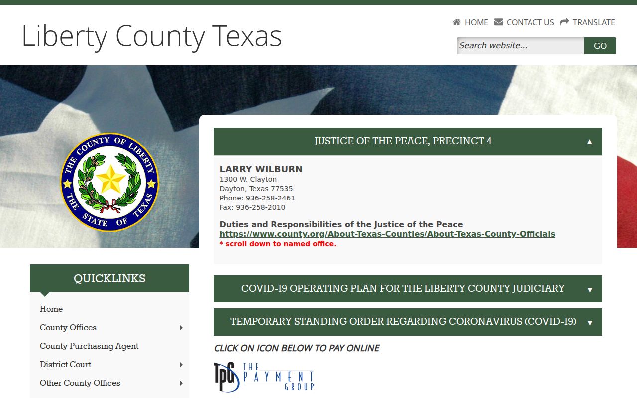 Liberty County court dates Justice Precinct 4
