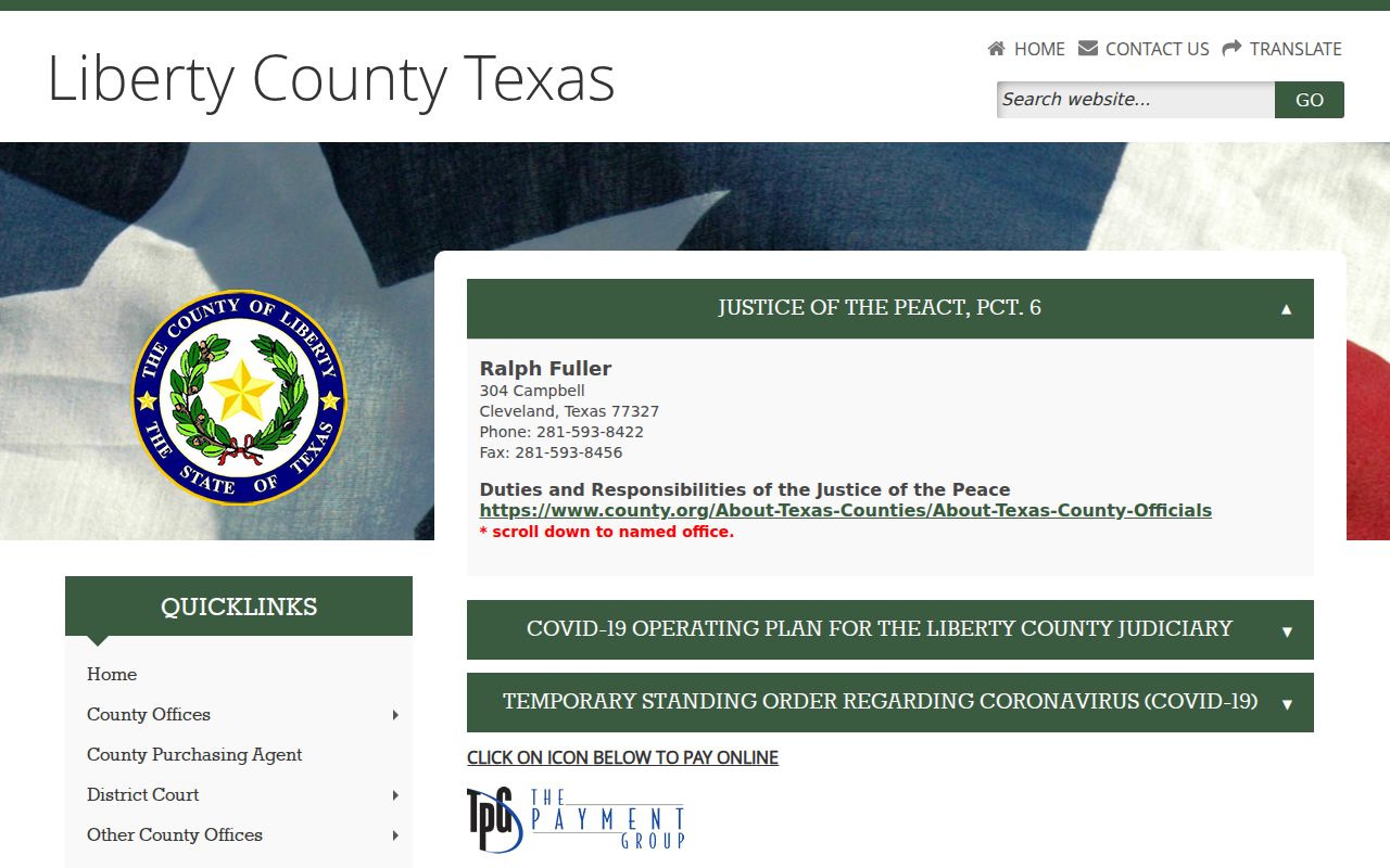 Liberty County case lookup Justice Precinct 6