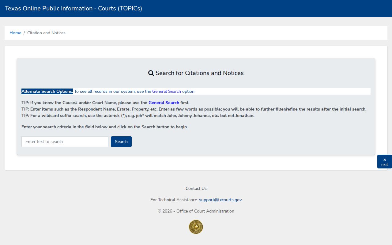 Liberty County case lookup OCA citation search