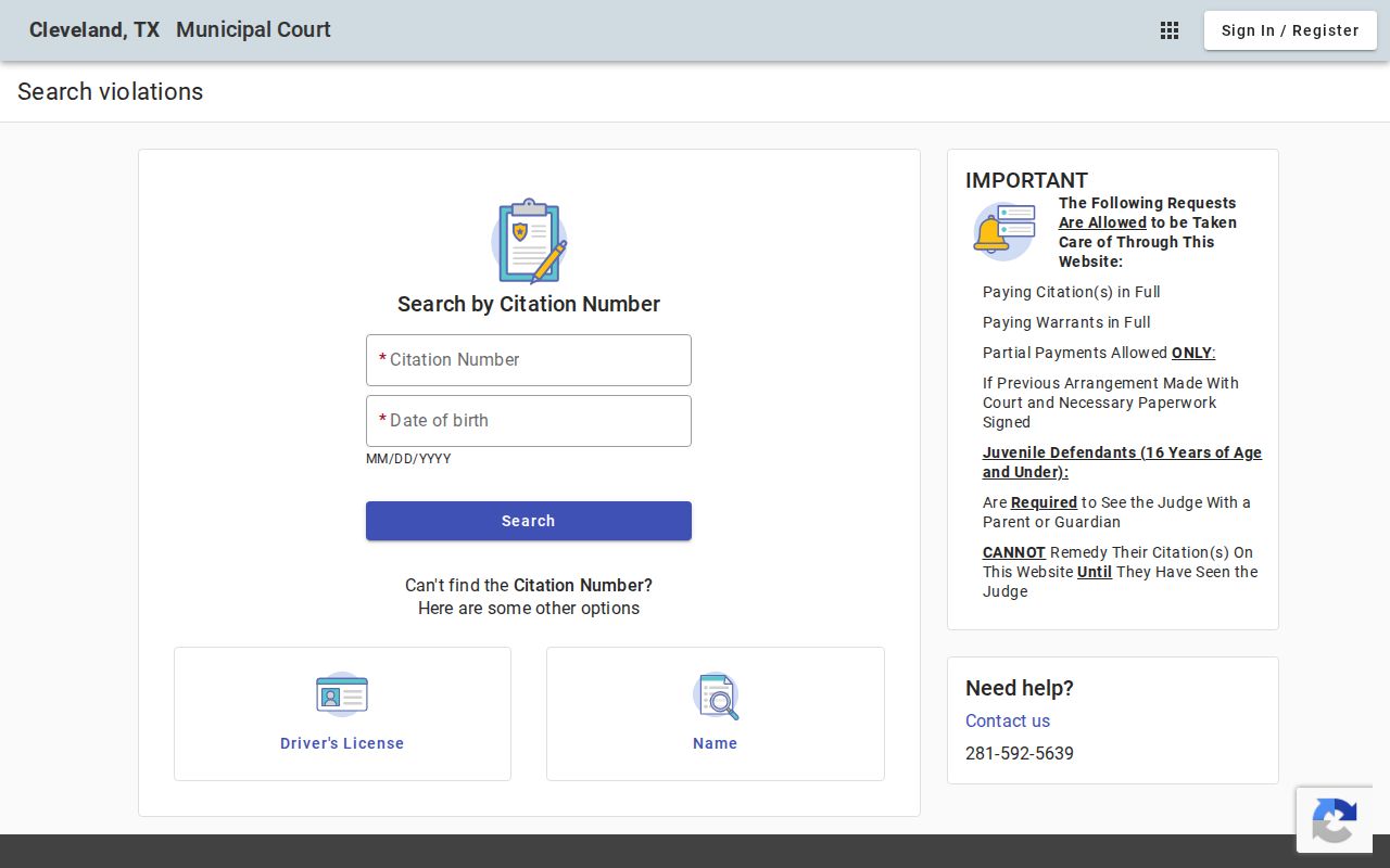 Cleveland court docket online search portal